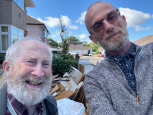 A selfie of father and son, Sean Burns and Gary K Burns